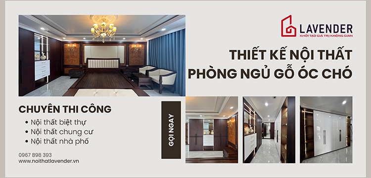 Thiết Kế Nội Thất Phòng Ngủ Gỗ Óc Chó Đẳng Cấp Và Sang Trọng