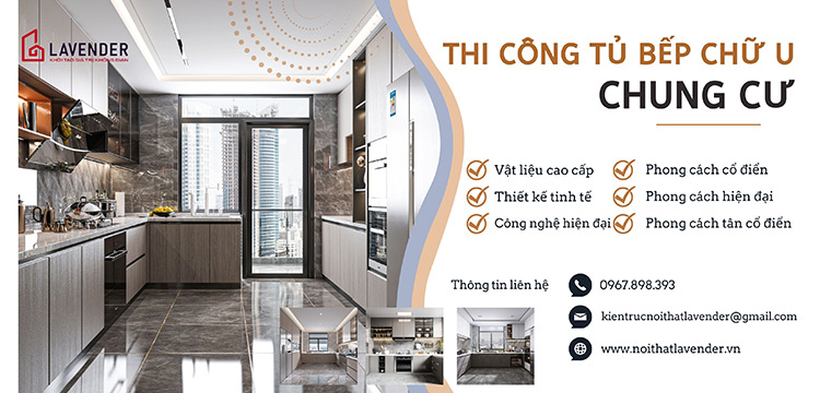 Thiết Kế Tủ Bếp Chữ U Cho Chung Cư