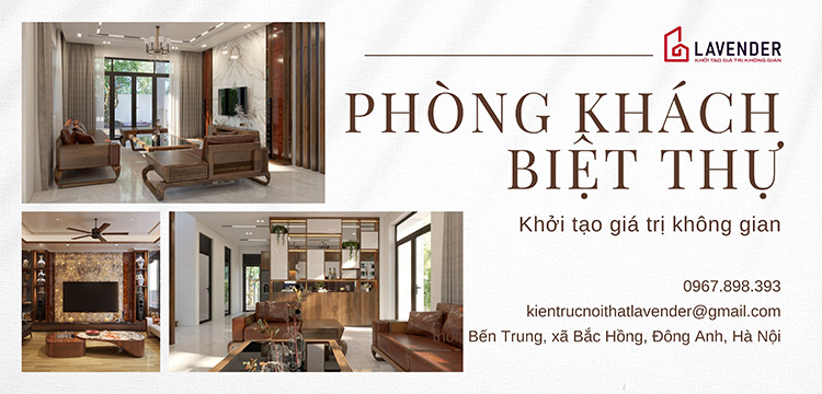 Thi công phòng khách đẹp cho biệt thự tại Hà Nội