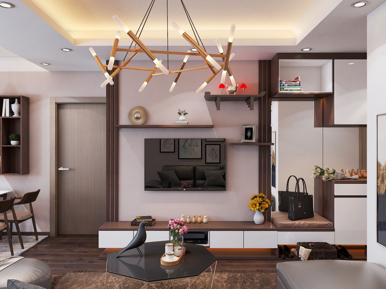Thiết kế nội thất chung cư hiện đại đẹp mắt - Noithatlavender.vn